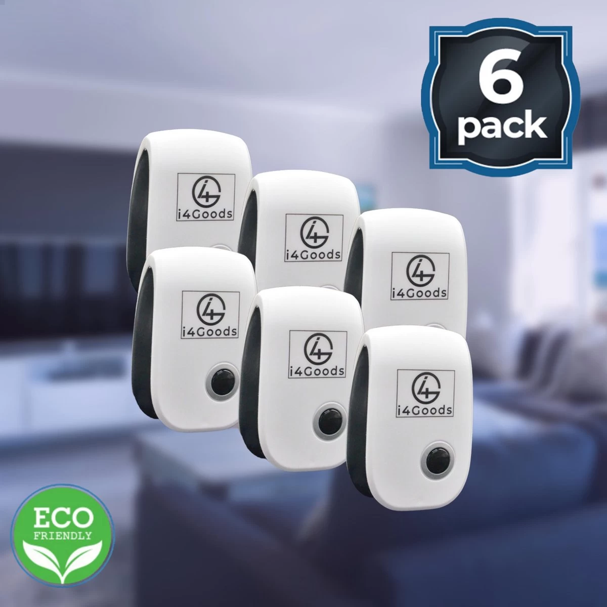 6-Pack I4Goods Ultrasone Ongedierte Verjager - Pest Reject - Muizenverjager - Vliegenverjager - Muggenstekker - Duurzaam & Veilig - Image 6