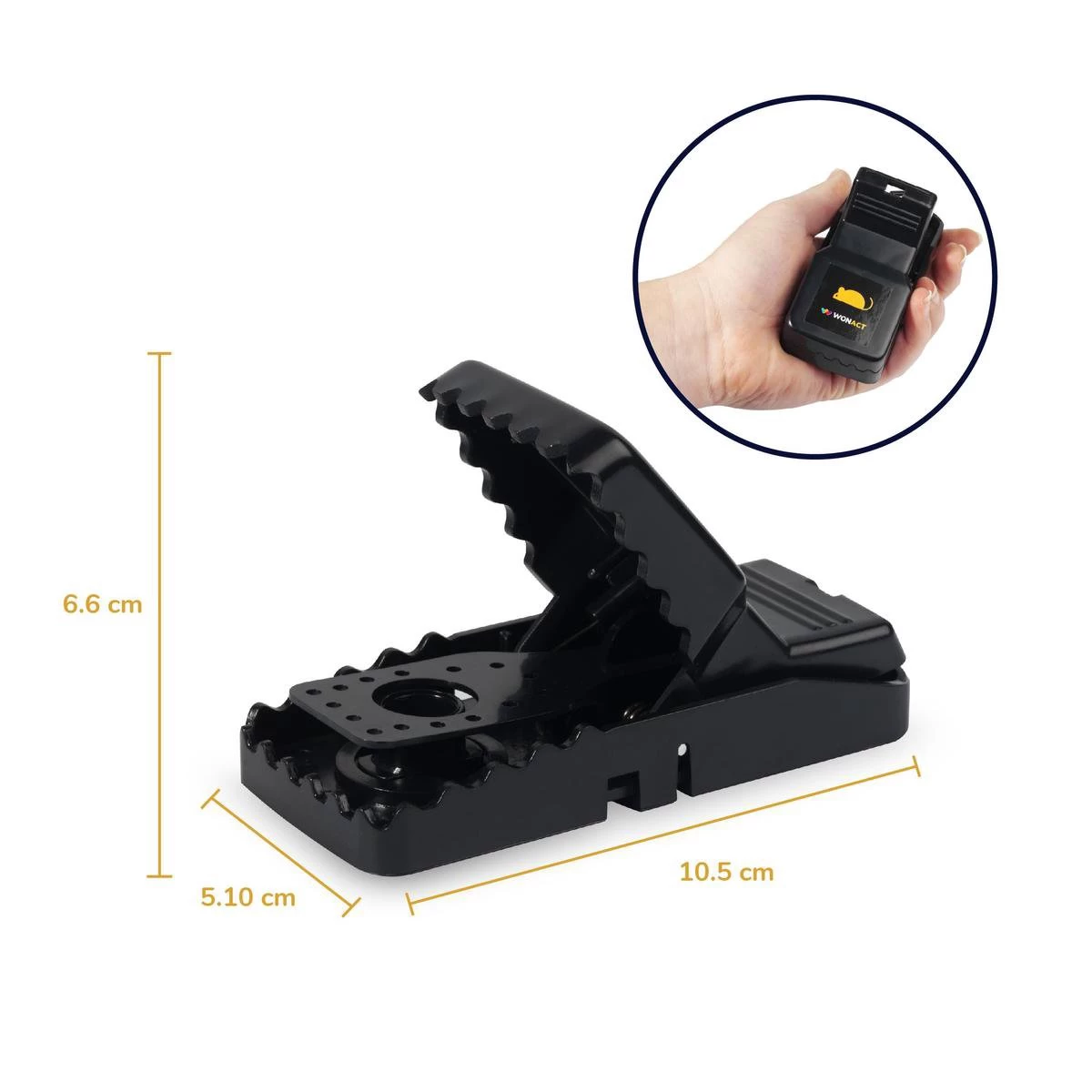 Wonact Muizenval - Muizenklem - Muizenverjager - 6 Stuks – Kunststof - 100% Pakkans - Voor Binnen En Buiten - Image 7