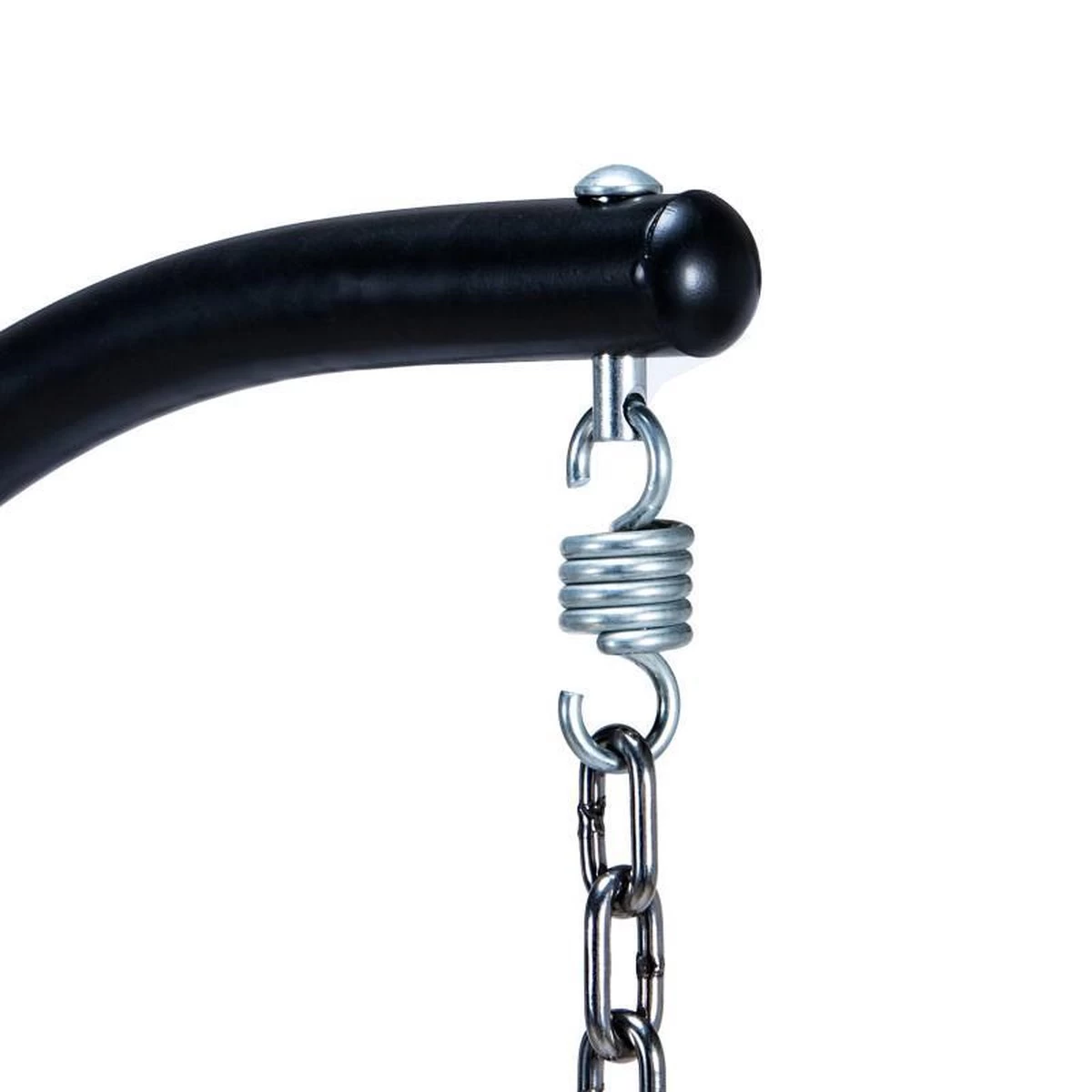 Merkloos Hangstoel Norway - Zwart Wicker & Touw Luxe Egg Hangstoel Met Dikke Antraciete Kussens Met Frame - Inklapbare Basket - Image 6