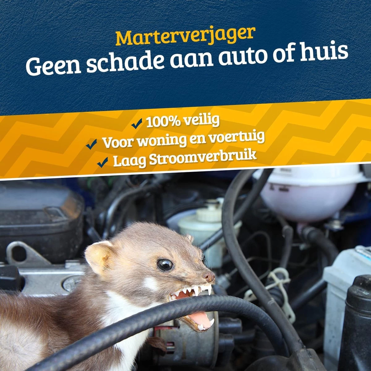 Ferodelli Marterverjager - Marter Verjager Auto - Muizenverjager - Batterijen - 12V - Stopcontact - Anti Marter - Huis - Image 2