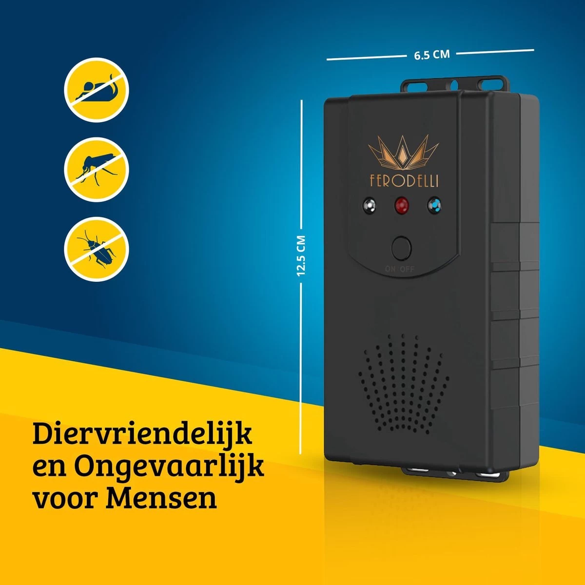 Ferodelli Marterverjager - Marter Verjager Auto - Muizenverjager - Batterijen - 12V - Stopcontact - Anti Marter - Huis - Image 5