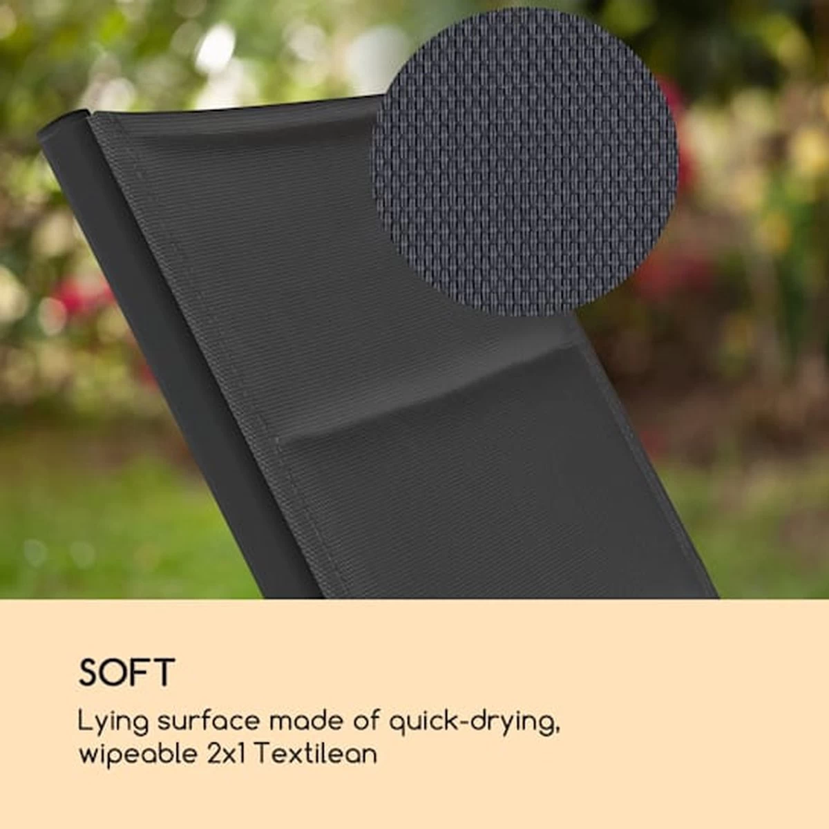 Blumfeldt Limala Tuinstoel - Ligstoel - Relaxstoel - Rugleuning In 6 Standen Verstelbaar - 2 Vielen - Draagkracht: Max. 150 Kg - Image 6