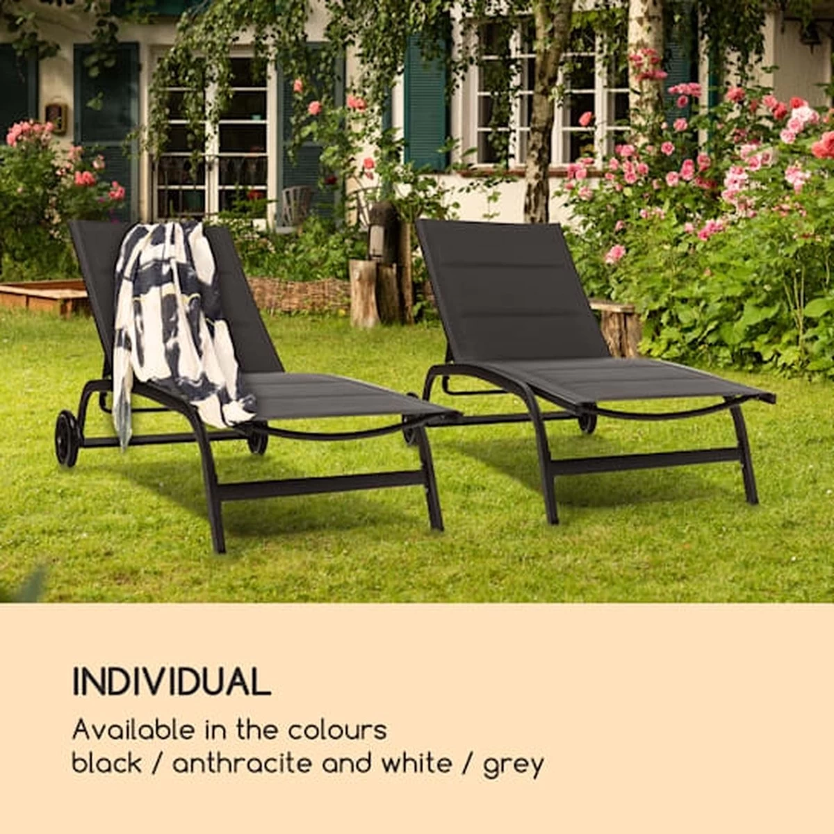 Blumfeldt Limala Tuinstoel - Ligstoel - Relaxstoel - Rugleuning In 6 Standen Verstelbaar - 2 Vielen - Draagkracht: Max. 150 Kg - Image 7