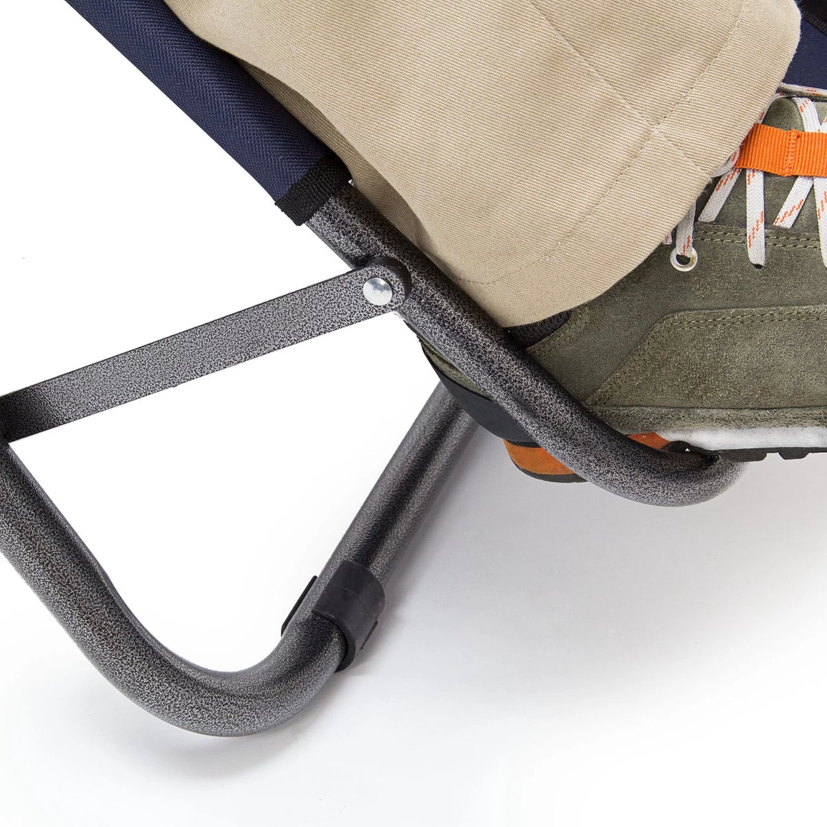 Relaxdays Ligstoel Inklapbaar - Ligbed Met Hoofdsteun - Strandstoel Verstelbaar - Camping - Donkerblauwe - Image 10