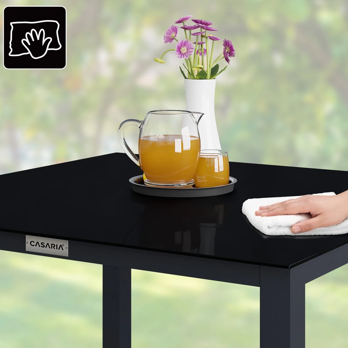 Casaria – Tuintafel – Aluminium – 90x90x75cm –Antraciet - Image 5