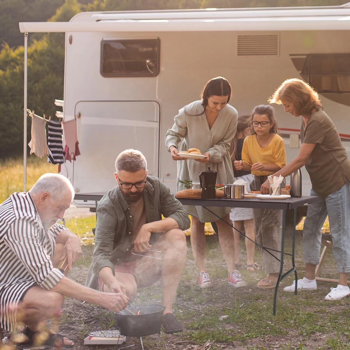 LifeGoods Klaptafel - Inklapbaar - 180 Cm - 6 Tot 8 Personen - Bruin - Image 10