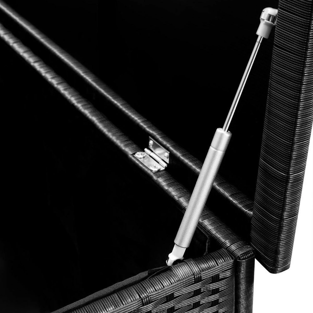 Casaria Wicker Opbergbox - Waterdicht 121,5cm Met Wielen - Grijs - Image 4