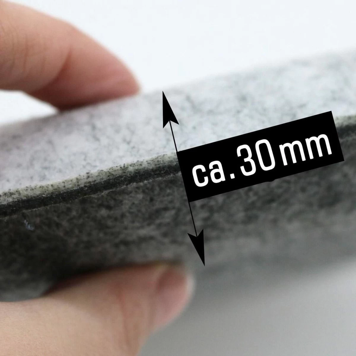 30mm Vilten Zitkussen Rond - Ø 35cm Stoelkussen Stoelpad Zacht 2-kleurig Grijs - Image 3