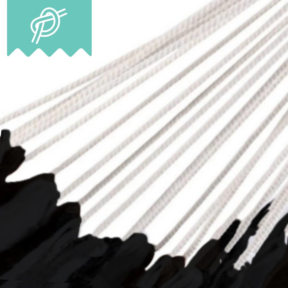 Dubbele Hangmat Zwart Met Spreidstok - 1 Of 2 Persoons - Lig Oppervlak 190x150cm - Lengte 260cm - Image 2