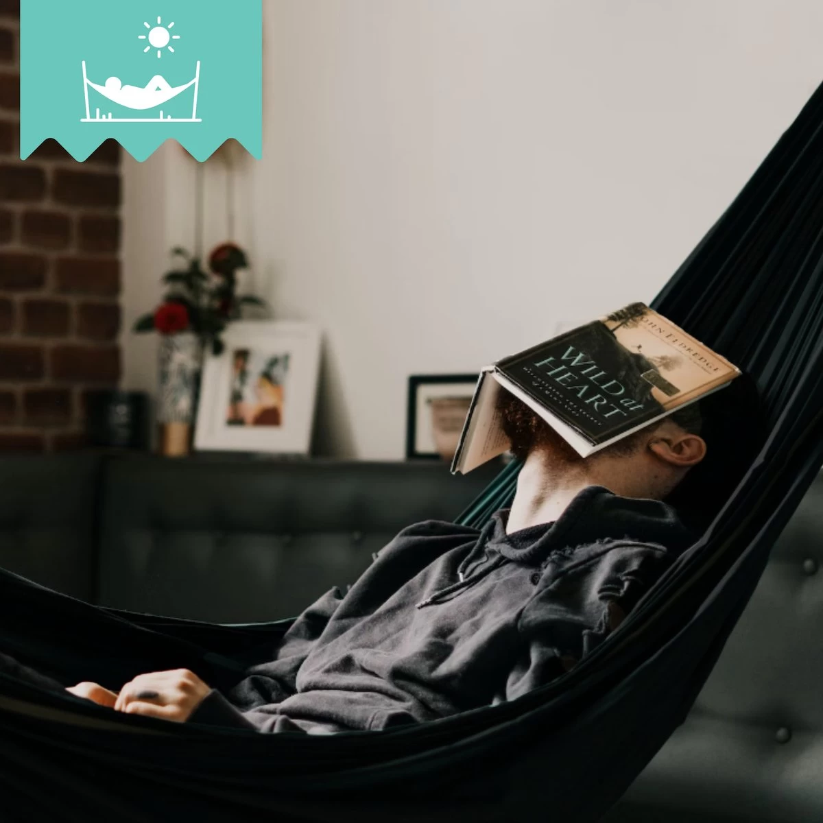 Dubbele Hangmat Zwart Met Spreidstok - 1 Of 2 Persoons - Lig Oppervlak 190x150cm - Lengte 260cm - Image 4