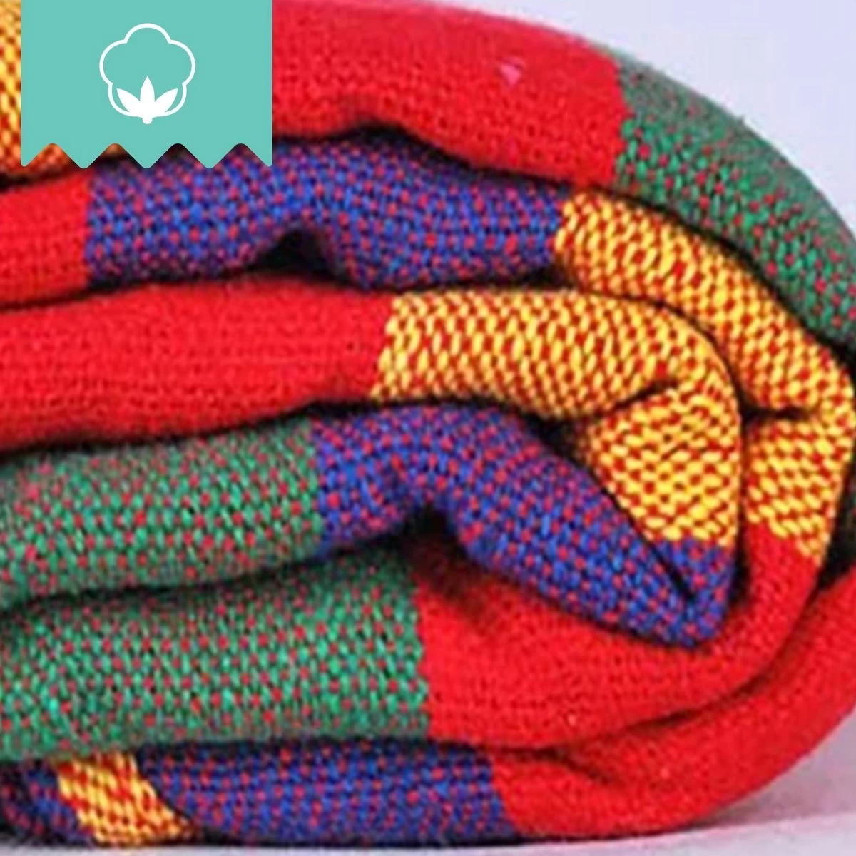 Dubbele Hangmat Rood Met Spreidstok - 1 Of 2 Persoons - Lig Oppervlak 190x150cm - Lengte 260cm - Image 5