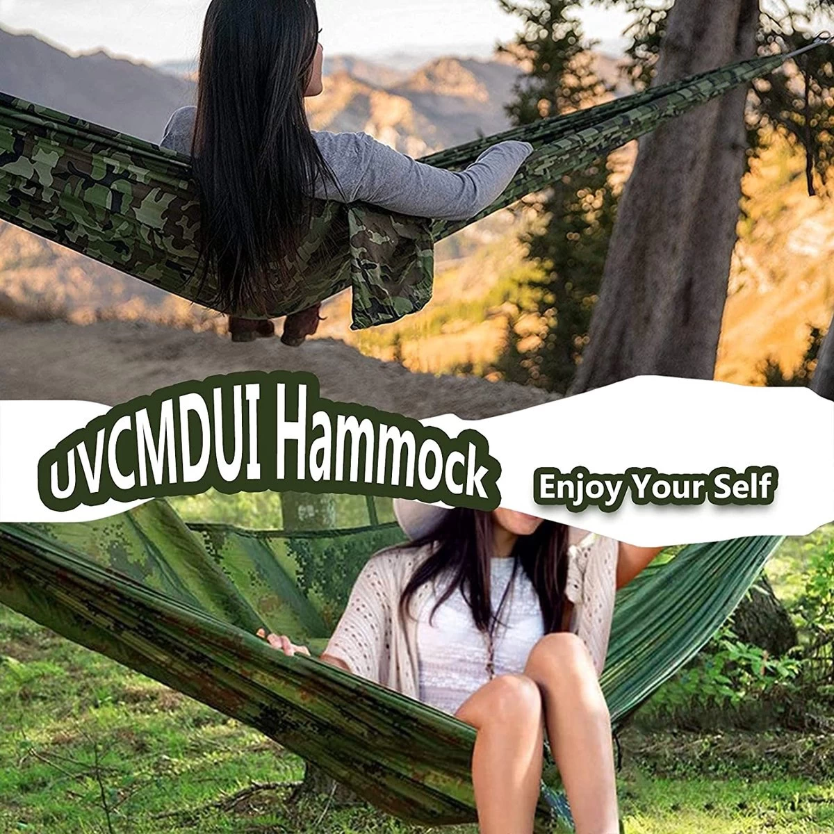 IBright Hangmat XXL - Complete Set – Incl. Karabijnhaken En Riemen - Tot 200 Kg - 270x140cm - Leger Groen - Image 5