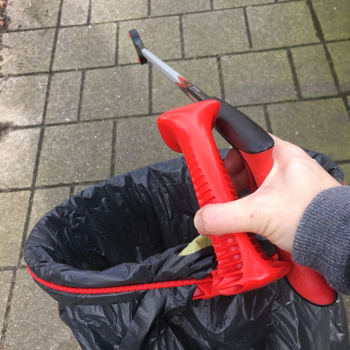 Handihoop Afvalring - Afvalzak Ring - Vuilniszak Ring Met Elastiek - Ergonomisch Handvat - Image 3