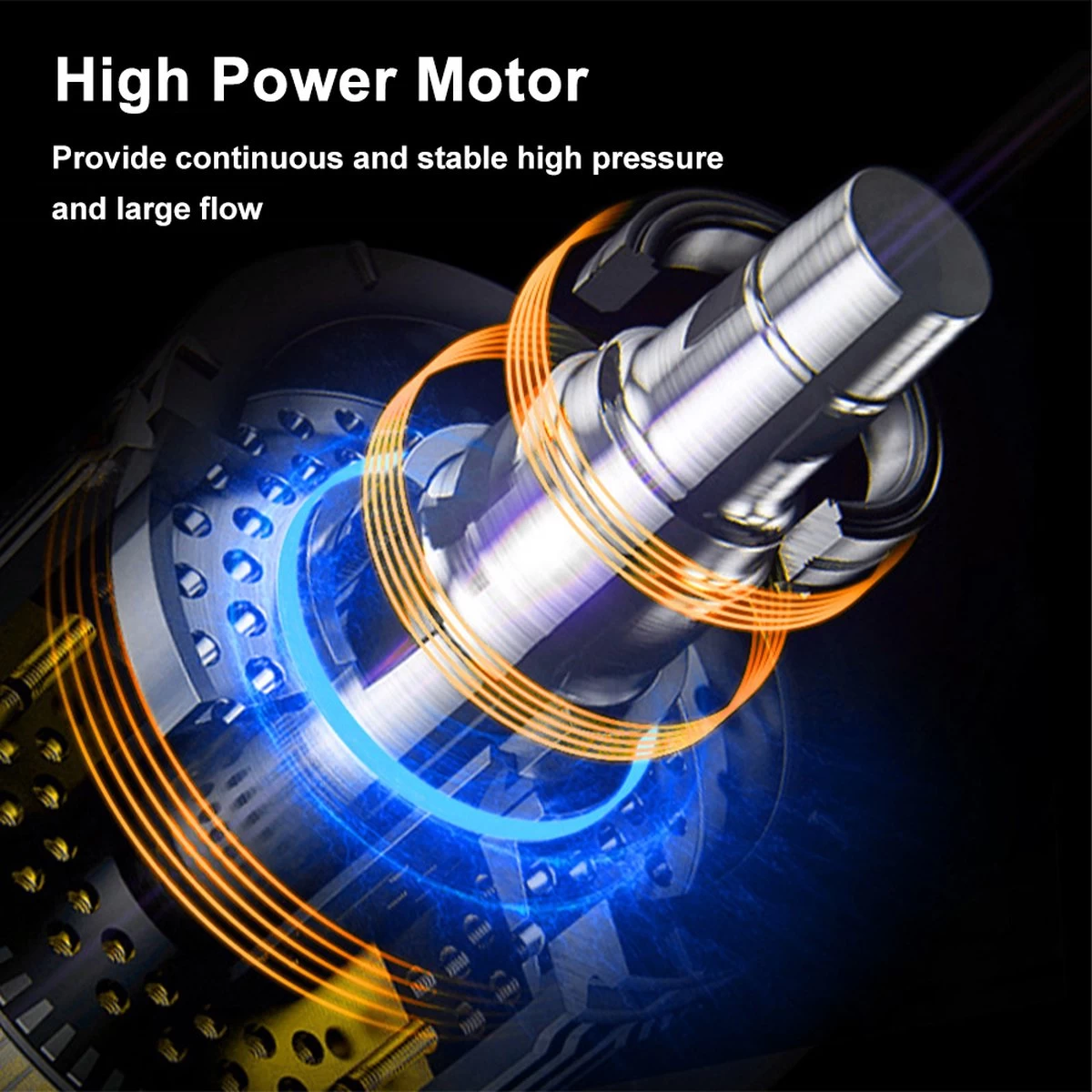 Merkloos Elektrische Accu-Hogedrukreiniger - 1.2mpa - Multifunctioneel Mondstuk - Draagbaar Oplaadbaar Snoerloos - Reinigingsspuitpistool - Met Rijke Accessoires - Voor Auto, Tuin, Terras, Raam - Zwart - Image 4