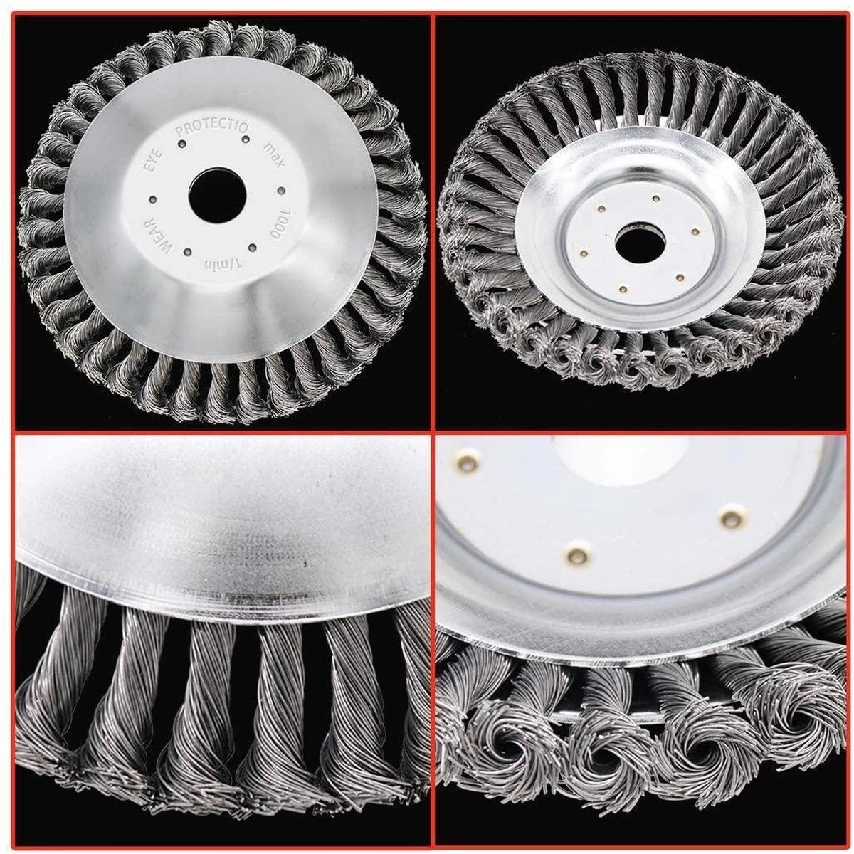 Onkruidborstel Voor Bosmaaier | 150mm /15 Cm Staalborstel Nieuw | Universele Onkruidborstel 150 Mm - Onkruidverwijderaar - Voegenborstel - Grastrimmer - Image 4
