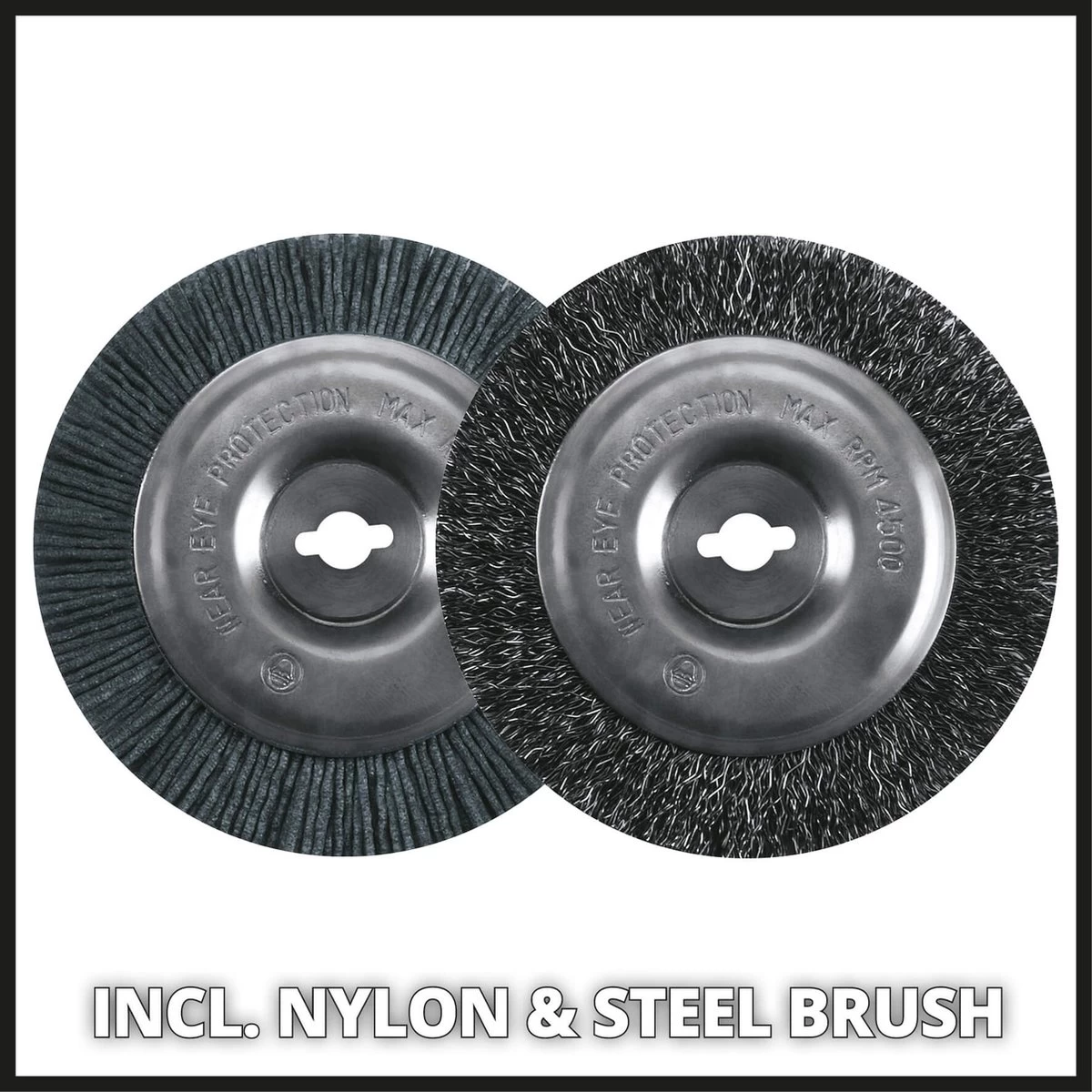 Einhell Accu Voegenreiniger GE-CC 18 Li-Solo Power X-Change (Li-Ion - 18 V - 1200 T/min - Borsteldiameter 10 Cm - Incl. Staal- En Nylonborstel - Zonder Accu En Lader) - Image 4