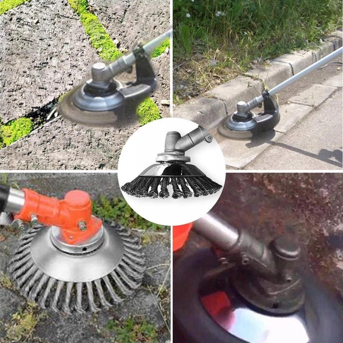 Merkloos Onkruidborstel - Voegenborstel - Elektrisch - Bosmaaier - Staalborstel - Universeel - 20cm - Image 3