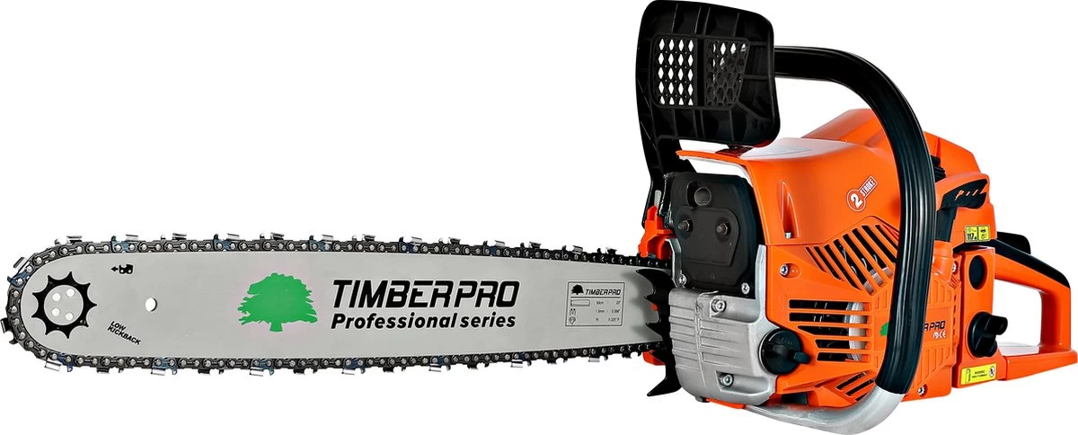 TIMBERPRO - Kettingzaag – Benzine - 62 Cc - Zwaardlengte 50 Cm - Transportzak - 2e Ketting - Image 6