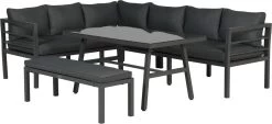 Blakes Lounge Diningset - 4 Delig - Donker Grijs