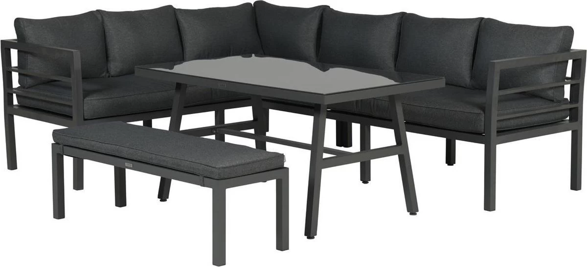 Blakes Lounge Diningset - 4 Delig - Donker Grijs