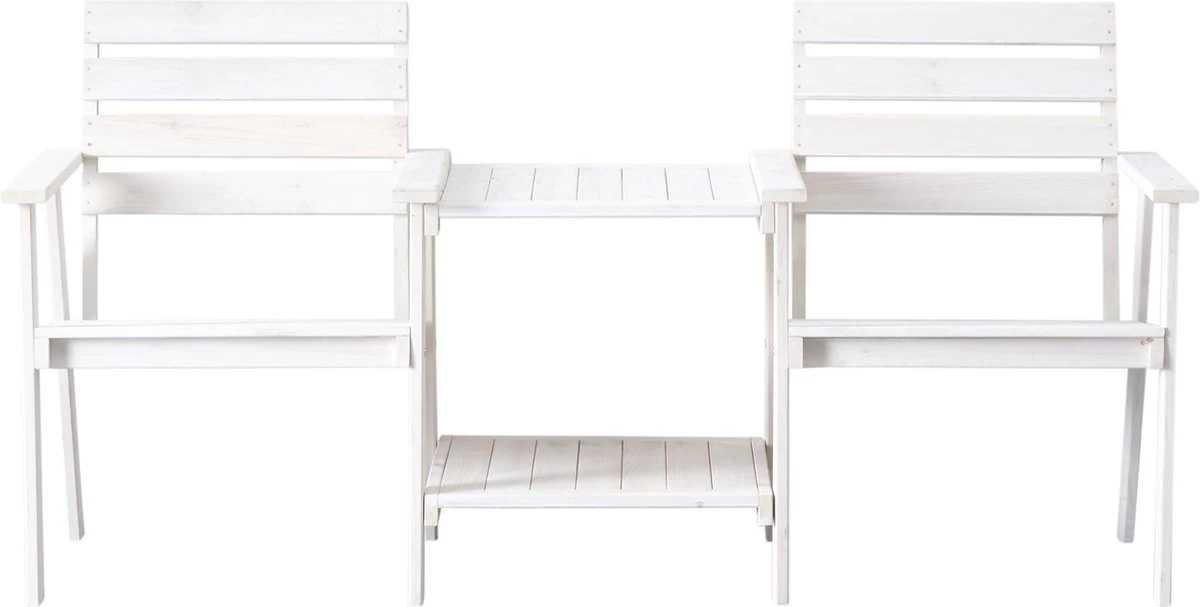 Tuinbank - Romeo Tete A Tete - Wit - 170cm - Image 7