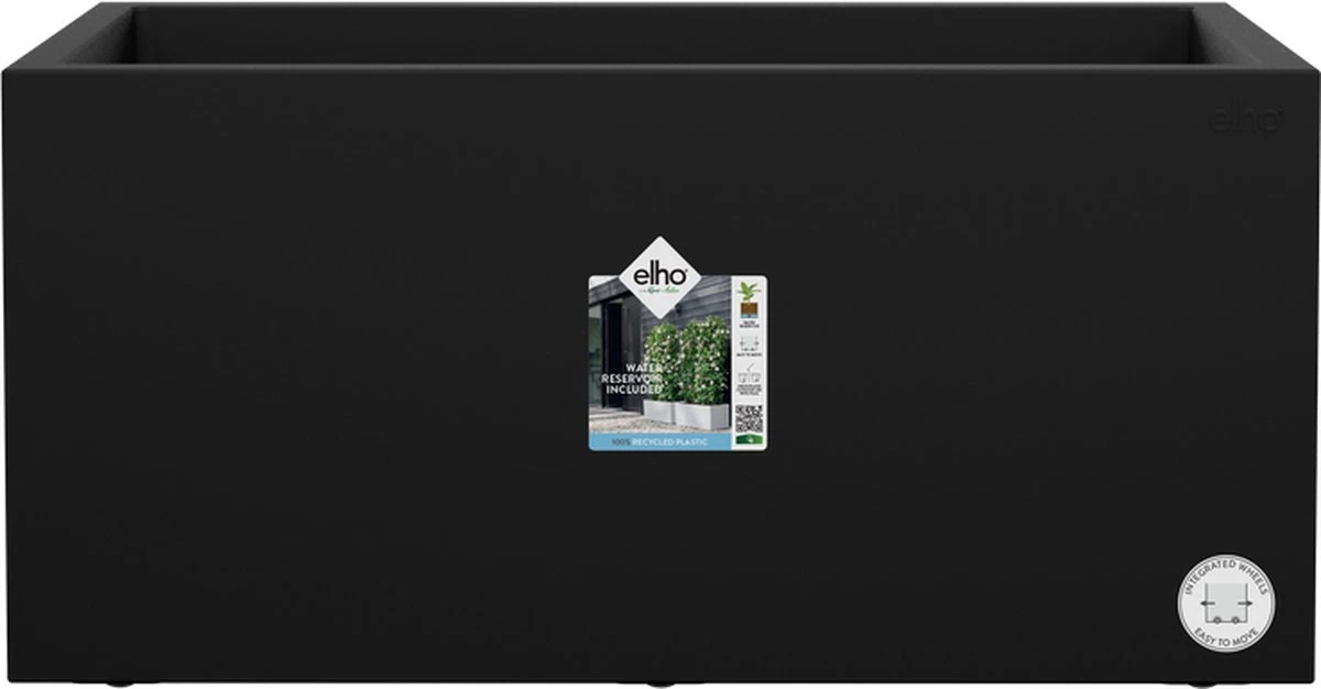 Elho Vivo Next Lang 60 - Bloempot Voor Binnen & Buiten - Ø 59.0 X H 29.2 Cm - Zwart/Living Black - Image 7