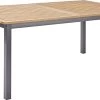 NATERIAL - Uitschuifbare Tuintafel ORIS - Uitschuifbare Tafel Voor 6 Tot 8 Personen - 180-240x100 Cm - Aluminium - Hout Eucalyptus