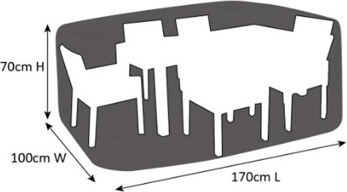 SORARA® Tuinmeubelhoes - Beschermhoes Tuinset - 160 X 90 X 70 Cm. - Image 9