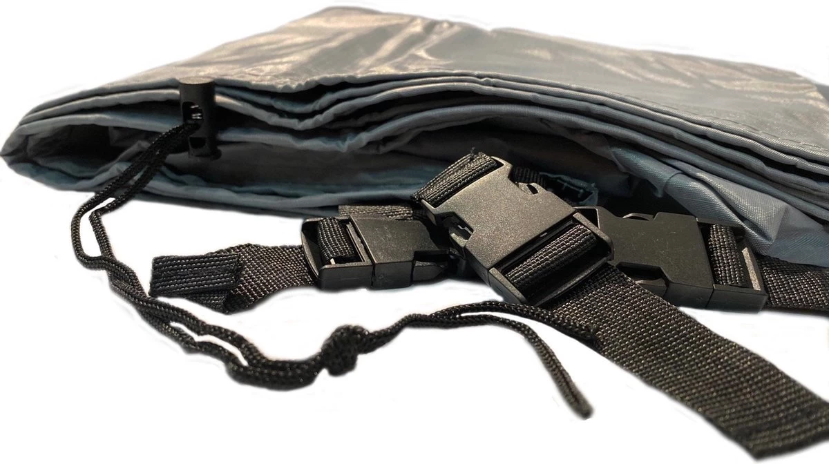 COVER UP HOC - Diamond Hoes Tuinmeubelen- 250x250x90 Cm - Tuinset Beschermhoes Waterdicht Met Stormbanden, Trekkoord En Afwaterings HOCCIE - Zilvergrijze Hoes Tuinmeubels - Image 2