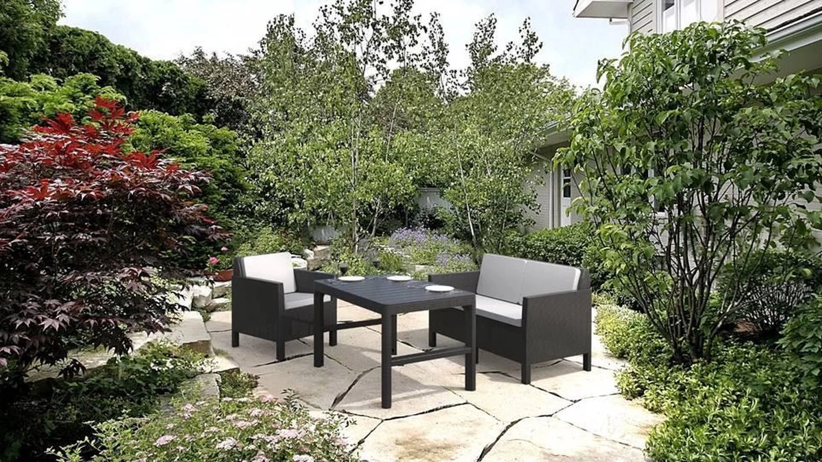 Allibert Lyon Tuintafel - 116x71,5x66/40 Cm - Grafiet - Image 6