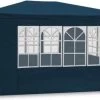 MaxxGarden Partytent Feesttent Paviljoen - 300 X 400 X 250 Cm - Zijwanden - Blauw