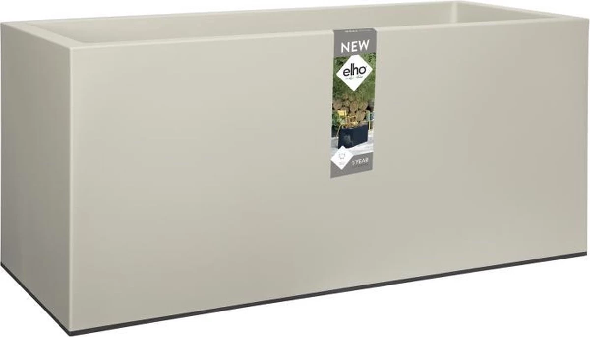 Elho Vivo Matt Finish Lang Wielen 90 - Grote Staande Plantenbak Voor Binnen & Buiten - Gemaakt Van Gereycled Plastic - L 39 X W 88 X H 41 Cm - Wit - Image 9