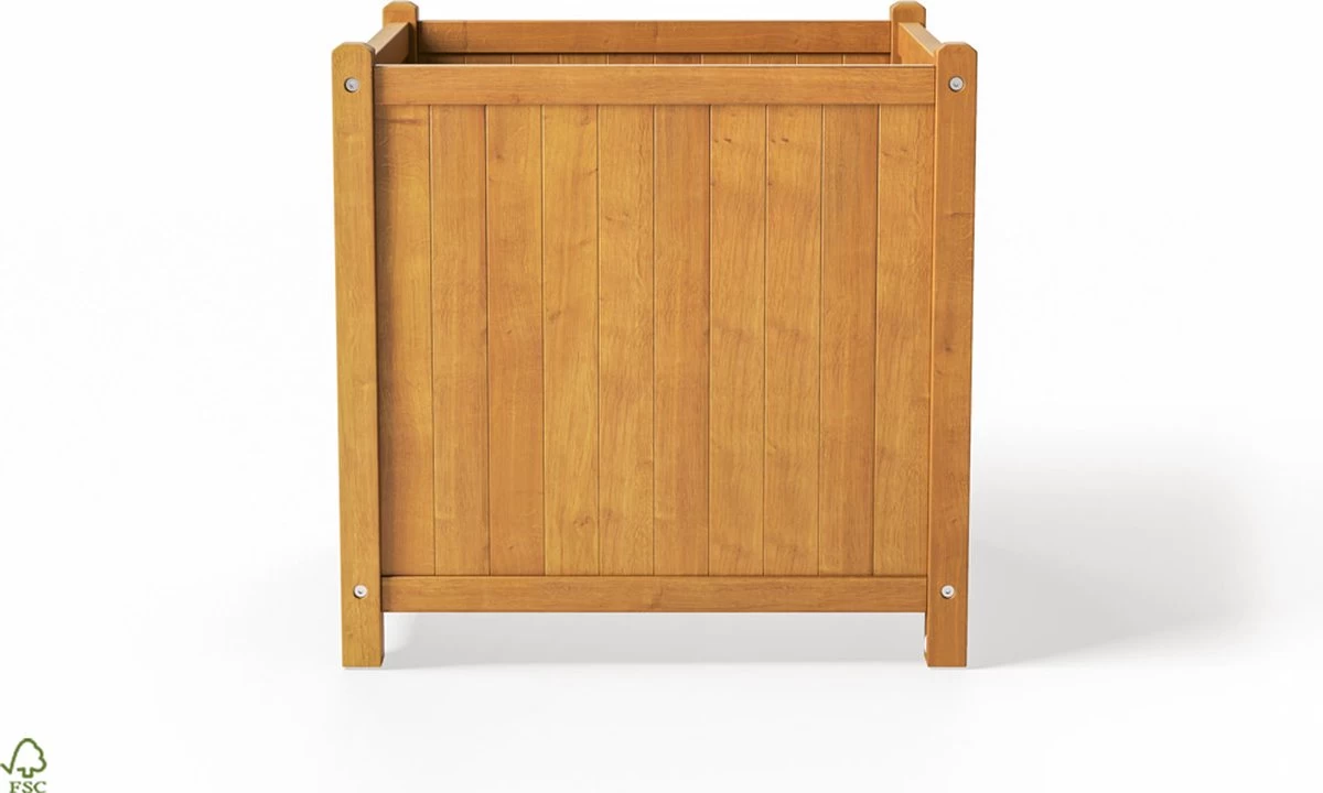 Houten Plantenbak Met Wieltjes 50x50 - Geolied Duurzaam FSC Acaciahout – Bloembak Buiten - Plantenbakken Buiten - Perfecthomeshop - Image 13