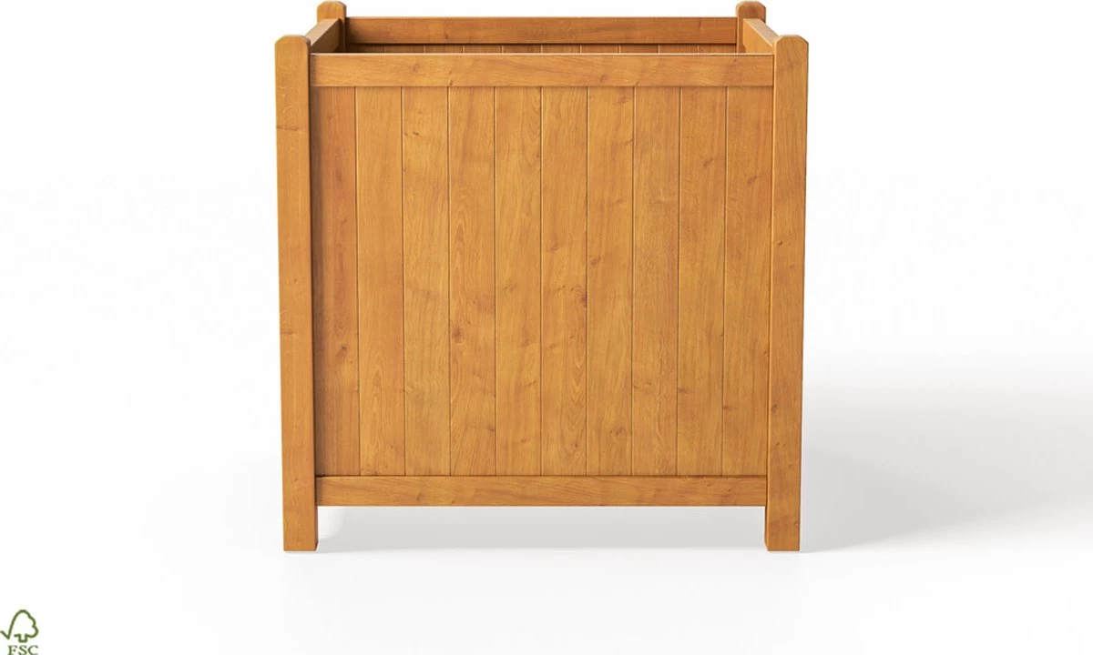 Houten Plantenbak Met Wieltjes 50x50 - Geolied Duurzaam FSC Acaciahout – Bloembak Buiten - Plantenbakken Buiten - Perfecthomeshop - Image 14