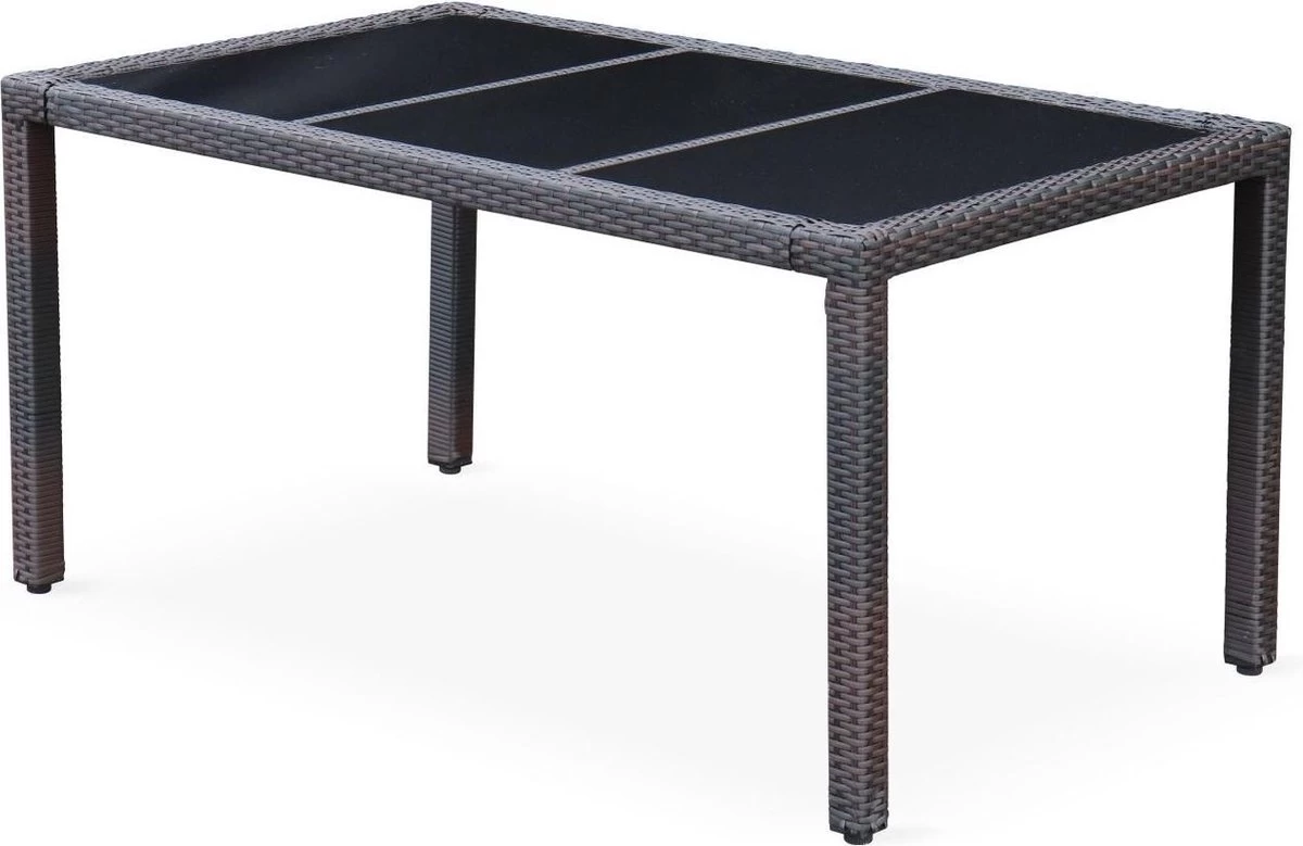 Alice's Garden Tuinset Tavola 6 - 150x90x74 - 6 Plaatsen - Wicker - Bruin/Ecru - Image 2