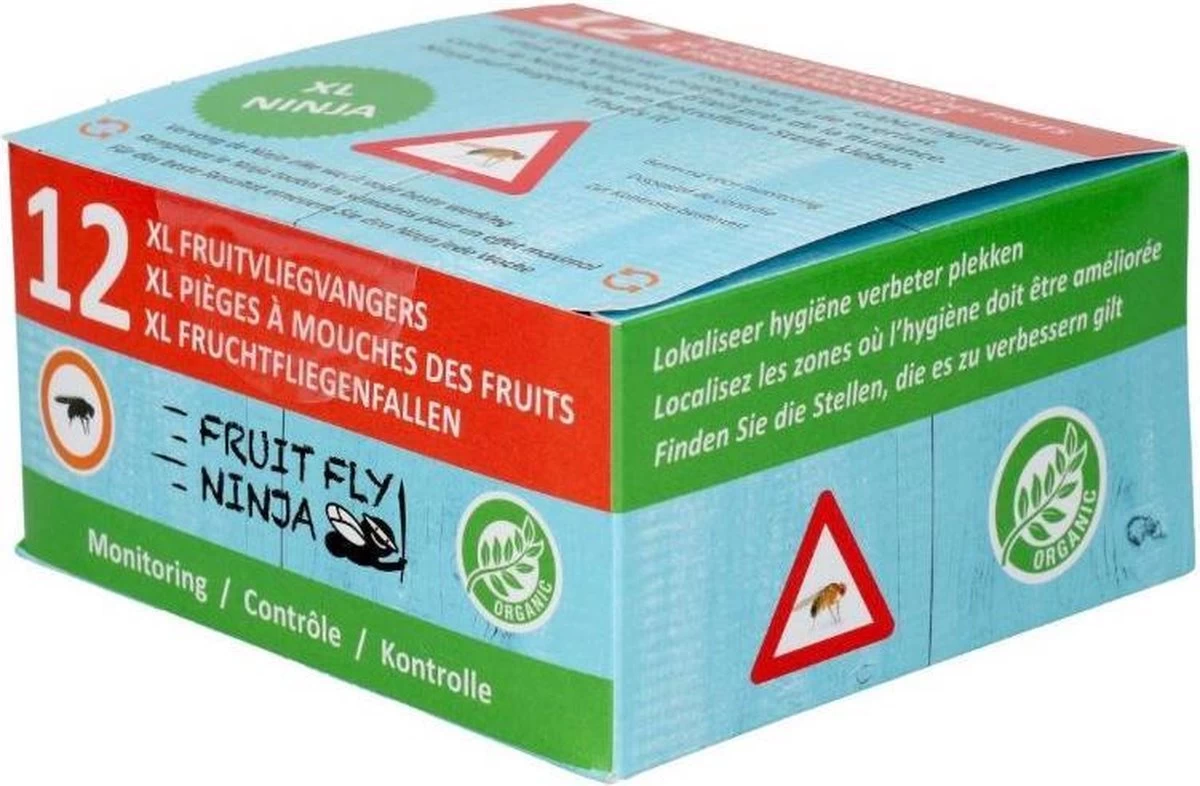 Super Ninja - Fruit Fly Ninja® - Fruitvliegjes Vanger - 100% Natuurlijk En Milieu Verantwoordelijk - 12 Pack - Image 7