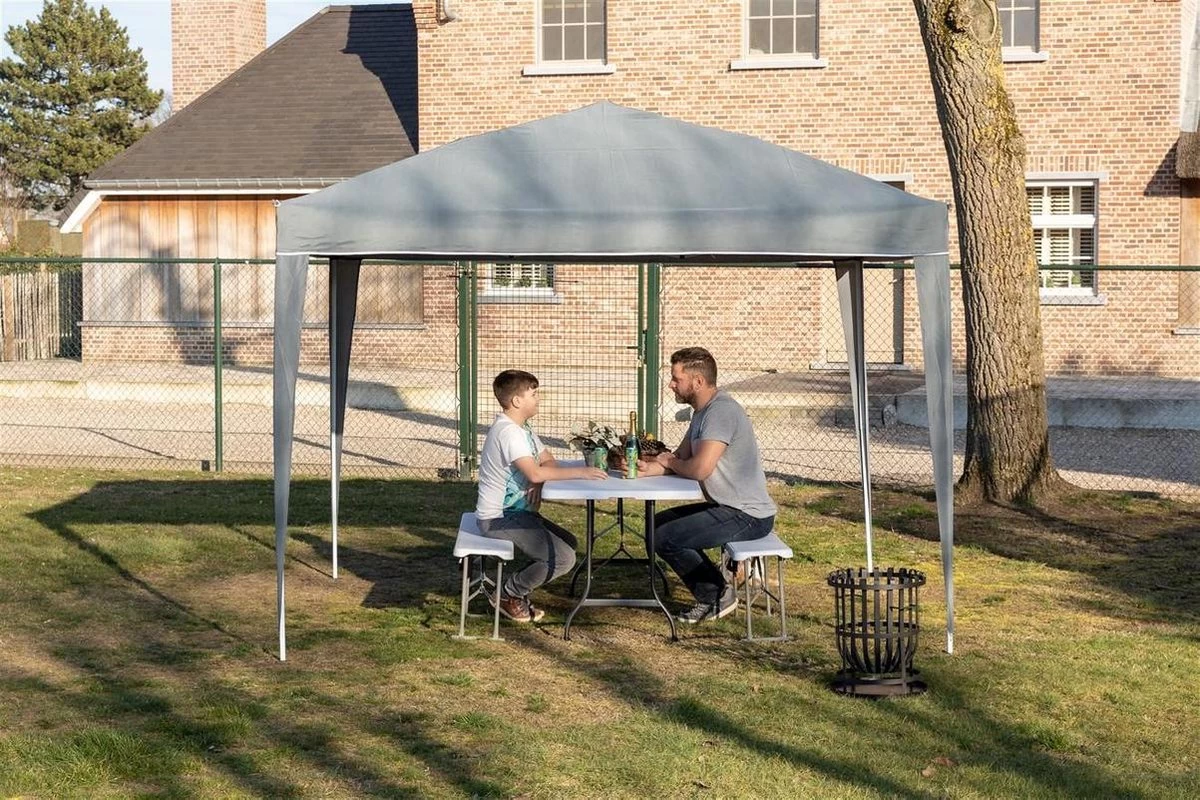 MaxxGarden Partytent - Paviljoen - 3x3 - Easy Up - Opvouwbaar - Waterdicht - Zwart - Image 4