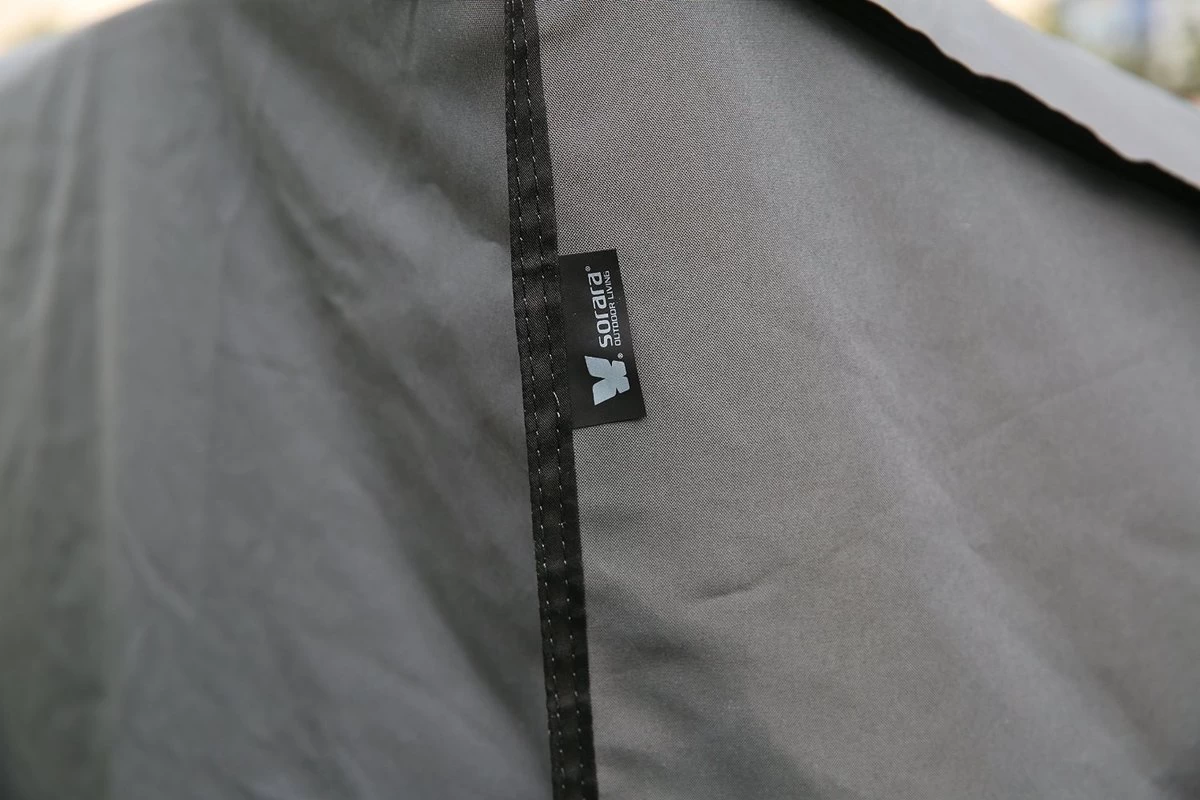 SORARA® Hoes Loungeset Hoekbank 235 X 235 X 70/100 Cm Grijs - Luxe Beschermhoes Tuinbank Met Aantrekkoord. - Image 4