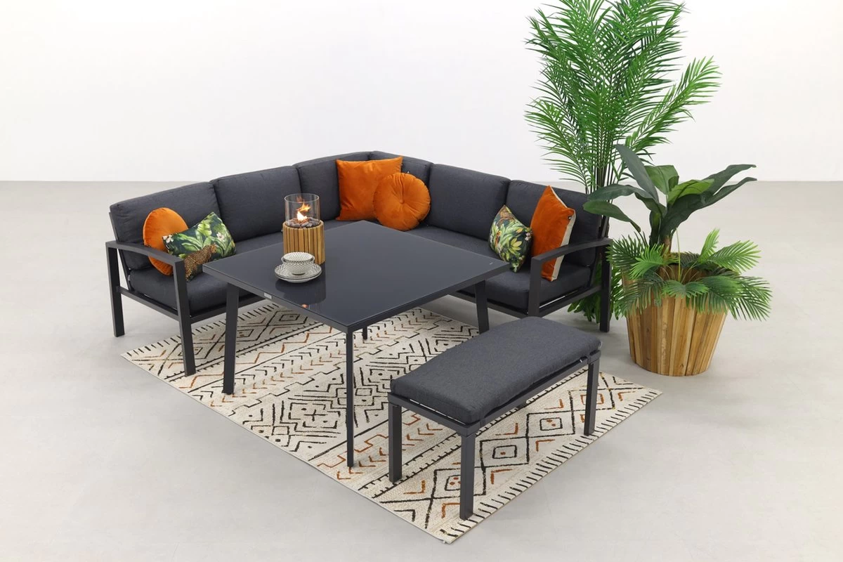 Wellington Lounge Dining Set - Carbon Black - Image 6