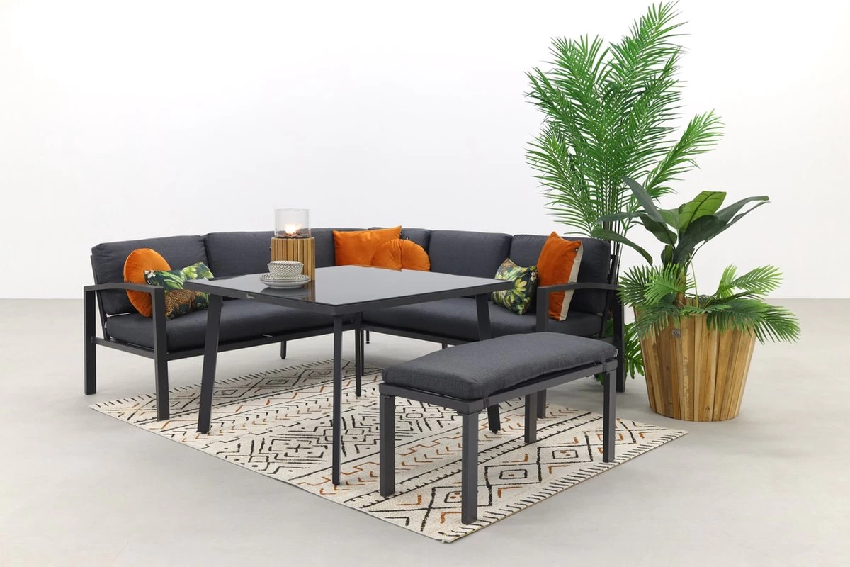 Wellington Lounge Dining Set - Carbon Black - Image 8