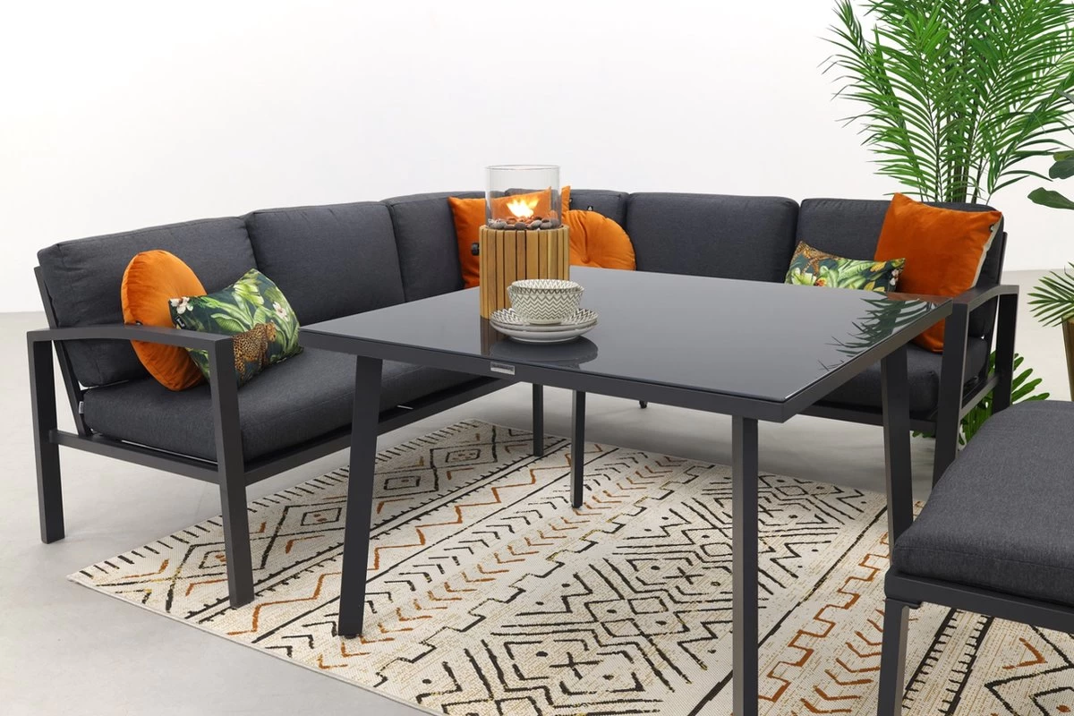 Wellington Lounge Dining Set - Carbon Black - Image 16