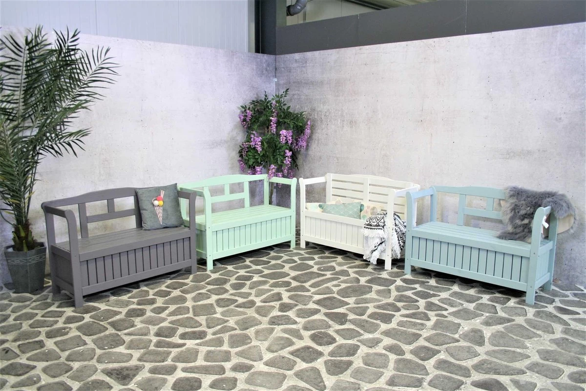 SenS-Line - Tuinbank - Pinokkio Houten Bankje - 113 X 40 X 75 Cm - Grijs - Image 6