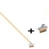 Synx Tools Onkruidborstel Met Schraper + Extra Borstel Met Schraper - Onkruidverwijderaar / Bodembewerkers - Voegenborstels -Voegenkrabbers - Met 2x Houders En 1x Steel 160cm