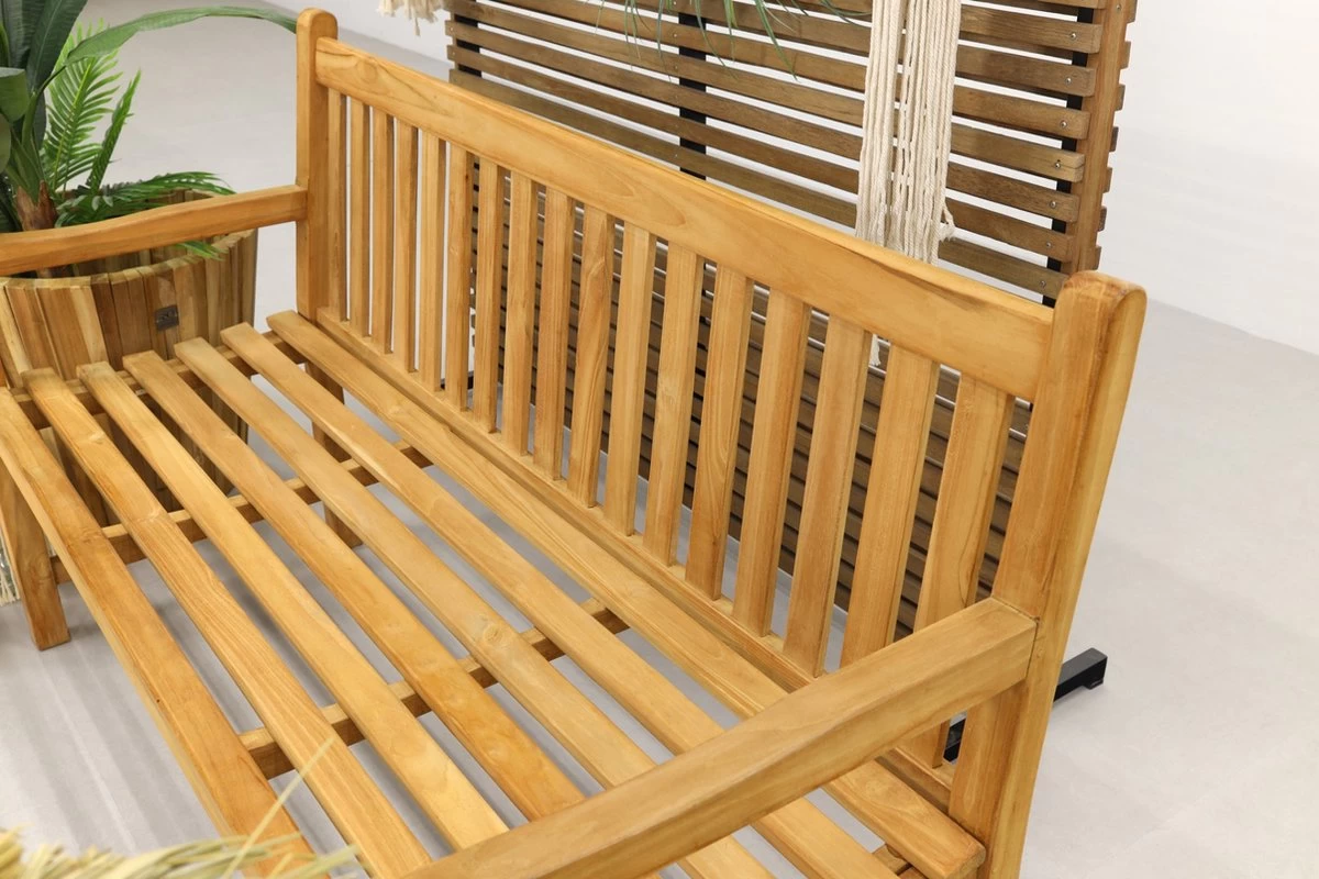 Teak Houten Tuinbank Bison - 150 Cm. - Image 8