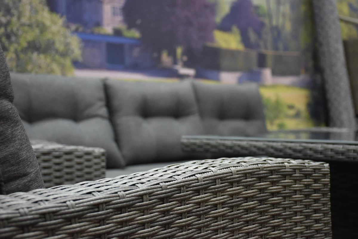 New Castle Stoel-bank Dining Loungeset 6-delig Antraciet - Image 3