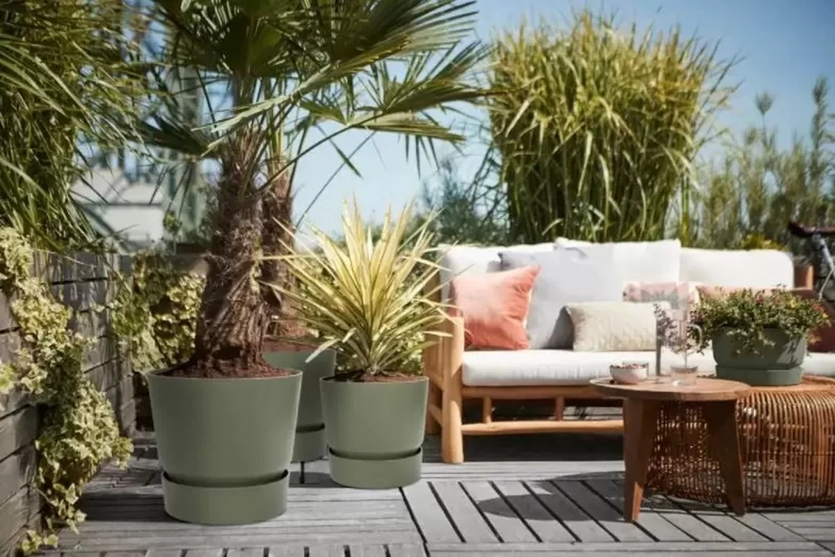 Elho Greenville Rond 30 - Grote Bloempot Voor Buiten - Gemaakt Van Gereycled Plastic - Ø 29.5 X H 27.8 Cm - Blad Groen - Image 15