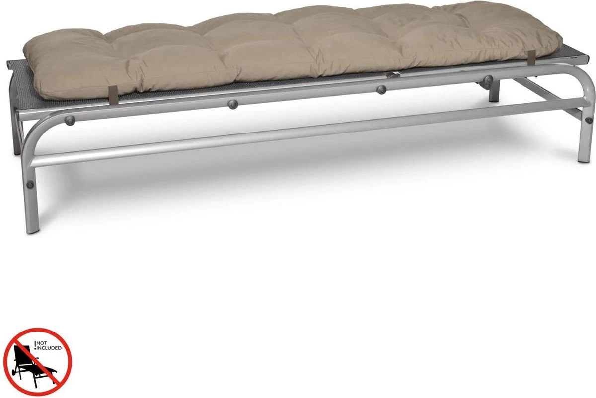 Beautissu Flair RL – Ligbedkussen Tuinkussen Ligstoel – Zonnebed Kussen Voor Tuin Meubelen 190x60x8 Cm Natuur - Image 4