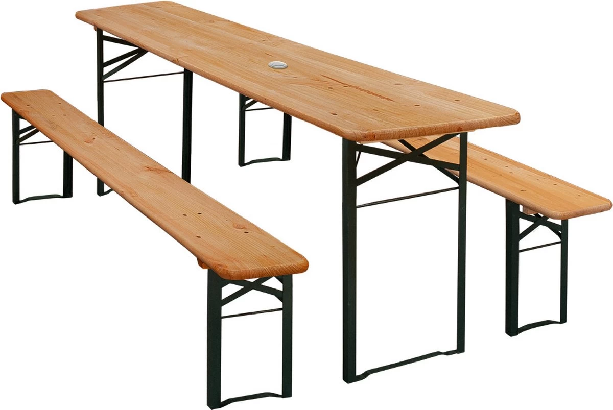 Casaria Tuinset Hout – 2 Banken 1Tafel Inklapbaar - 170x46x75cm - Image 10