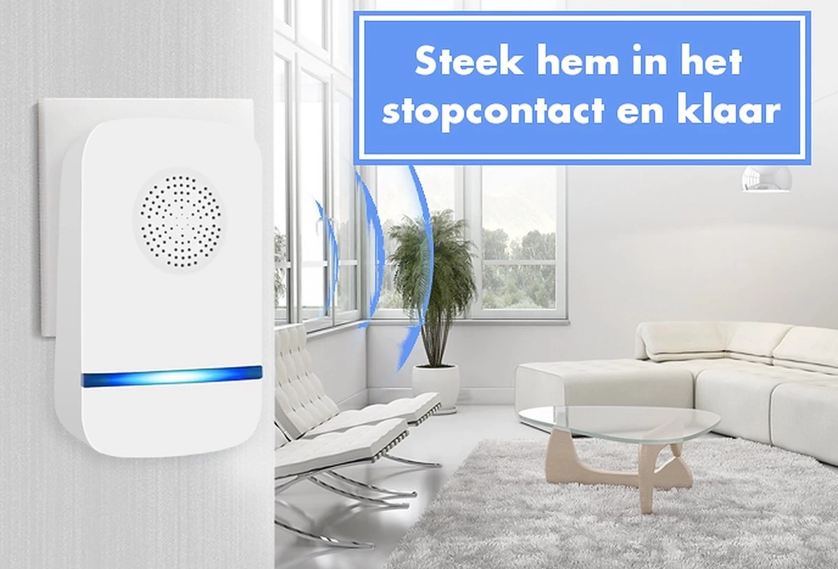 Muizenverjager Ultrasone Binnen - Ongedierte Verjager - Muizenval Voor Binnen - Wit - 2 Stuks + Ongedierte Preventieboekje - Image 4