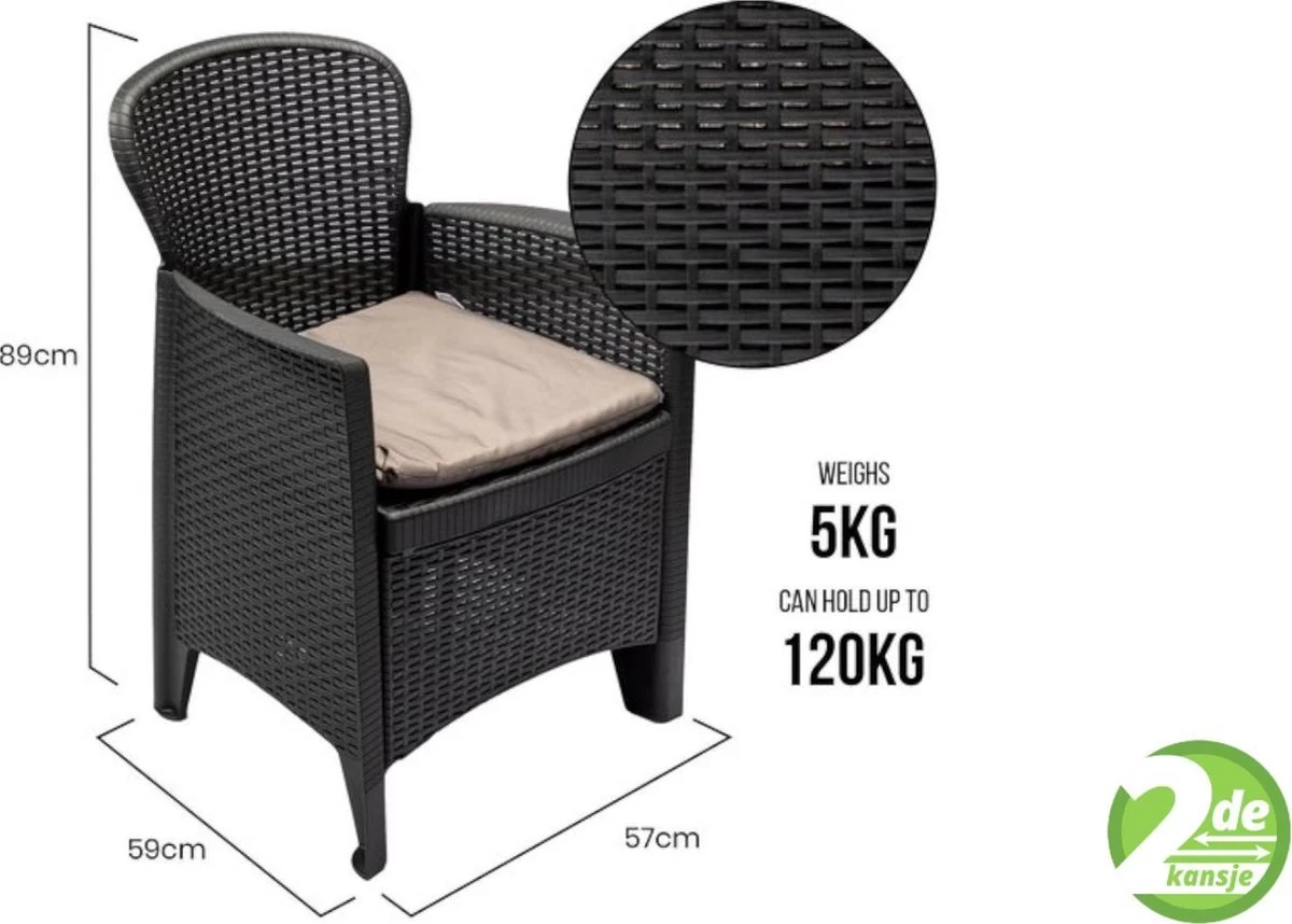 Pro Garden - Tuinset 5-delig Met Kussens - Image 8